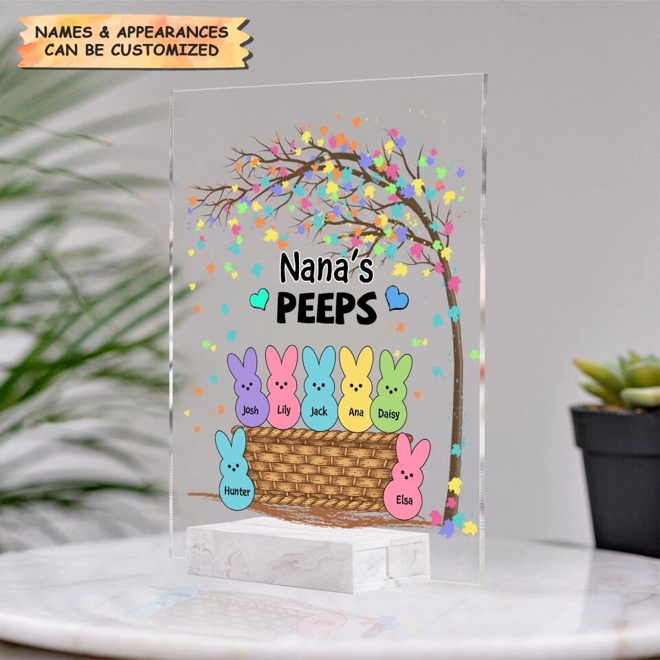 Personalized Acrylic Plaque - Gift For Grandma - Grandma's Peeps